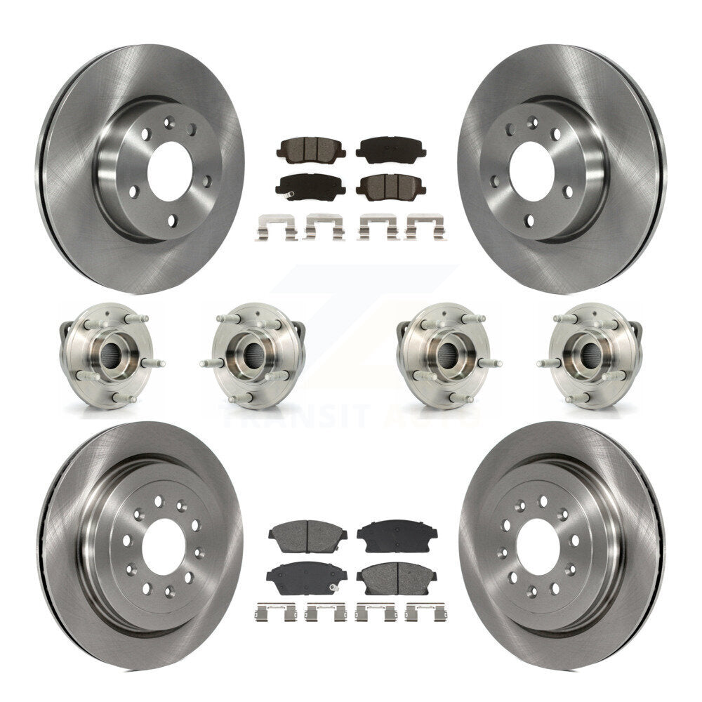 Kit de plaquettes de Rotor de frein, roulement de moyeu avant et arrière (10 pièces) pour Cadillac ATS AW 2013 – 2015