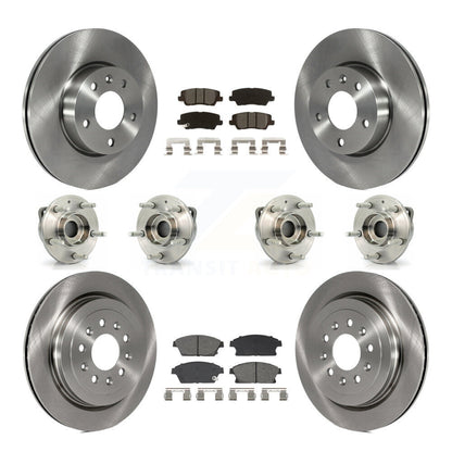 Kit de plaquettes de Rotor de frein, roulement de moyeu avant et arrière (10 pièces) pour Cadillac ATS AW 2013 – 2015