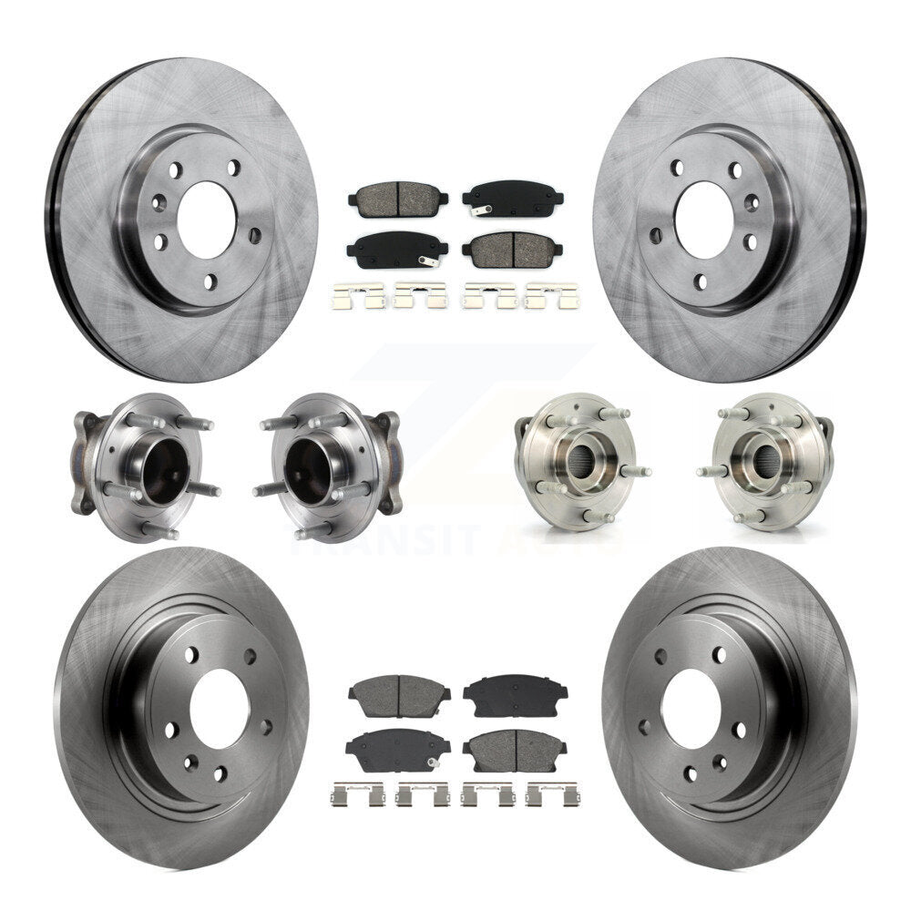 Kit de plaquettes de Rotor de frein, roulement de moyeu avant et arrière (10 pièces) pour Chevrolet Cruze Buick Vol