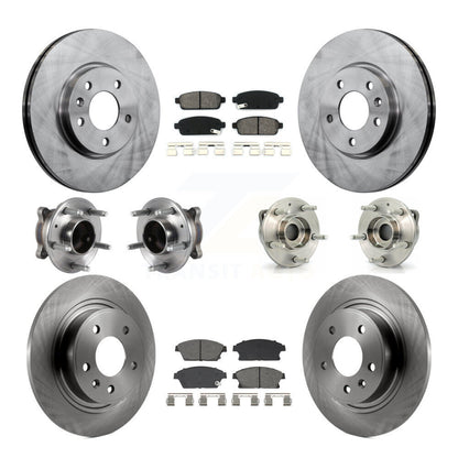 Kit de plaquettes de Rotor de frein, roulement de moyeu avant et arrière (10 pièces) pour Chevrolet Cruze Buick Vol