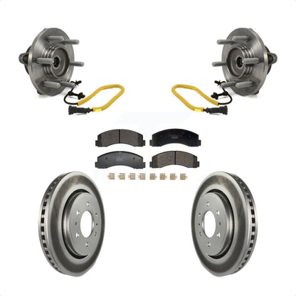 Kit de rotors et plaquettes de frein à disque enduits d'assemblage de roulement de moyeu avant pour Ford F-150