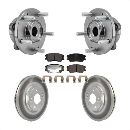 Kit de rotors et plaquettes de frein à disque enduits d'assemblage de roulement de moyeu avant pour Kia Soul