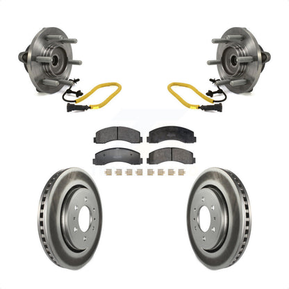 Kit de rotors et plaquettes de frein à disque enduits d'assemblage de roulement de moyeu avant pour Ford F-150