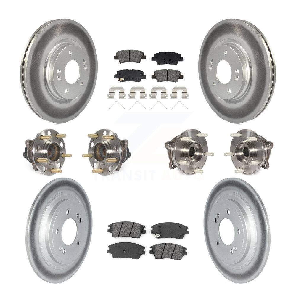 Kit de plaquettes de rotor de frein, roulement de moyeu avant et arrière (10 pièces) pour Kia Sportage Hyunda