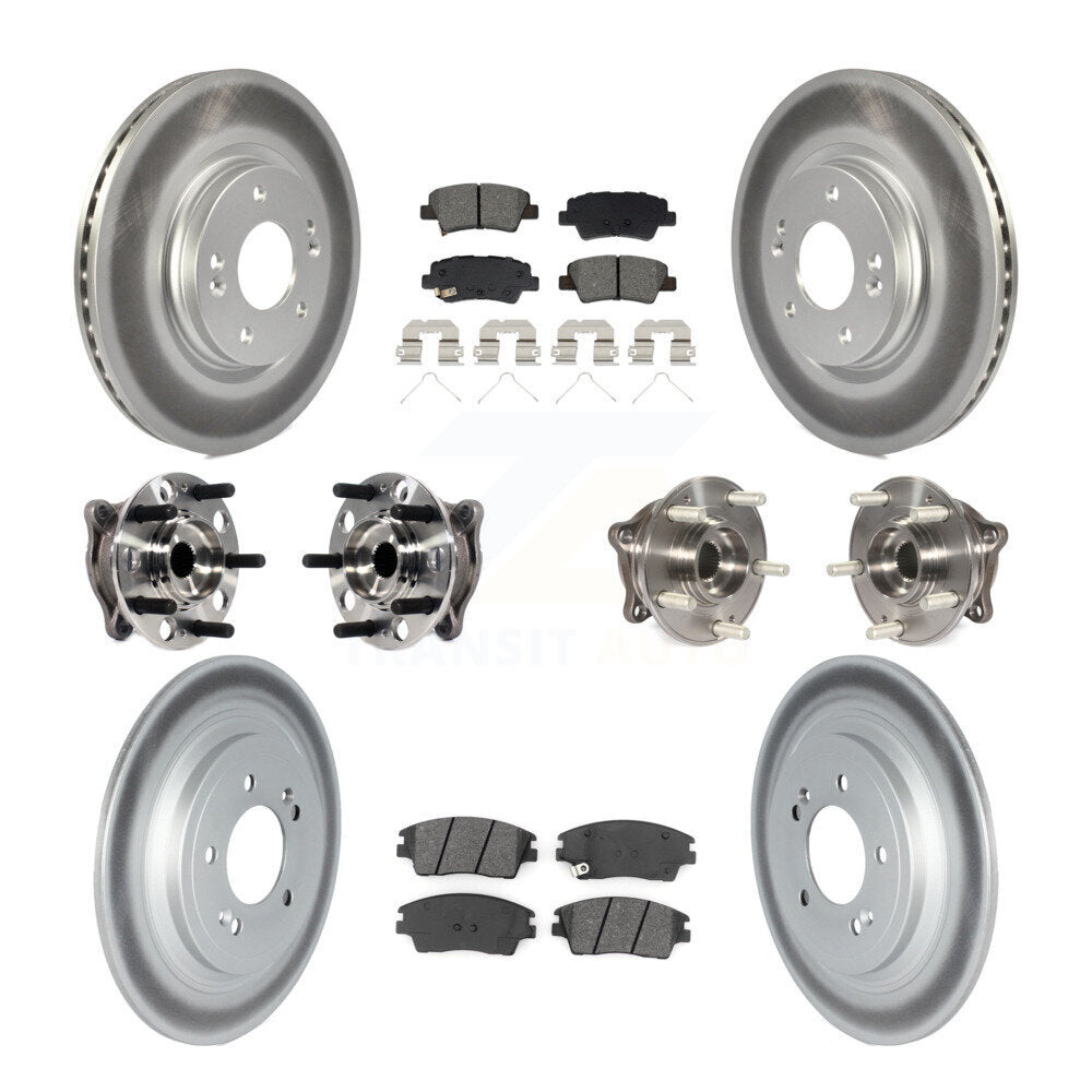Kit de plaquettes de rotor de frein, roulement de moyeu avant et arrière (10 pièces) pour Kia Sportage Hyunda