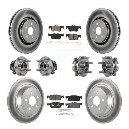 Kit de plaquettes de Rotor de frein revêtues de roulement de moyeu avant et arrière (10 pièces) pour Lincoln Continenta