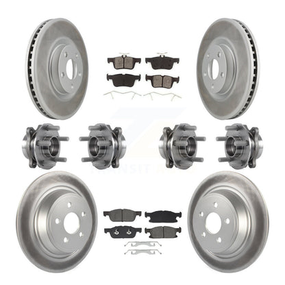 Kit de plaquettes de Rotor de frein revêtues de roulement de moyeu avant et arrière (10 pièces) pour Lincoln Continenta