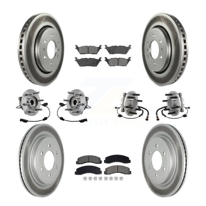 Kit de plaquettes de Rotor de frein revêtues de roulement de moyeu avant et arrière (10 pièces) pour Ford Expedition RW