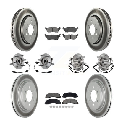 Kit de plaquettes de Rotor de frein revêtues de roulement de moyeu avant et arrière (10 pièces) pour Ford Expedition 4W