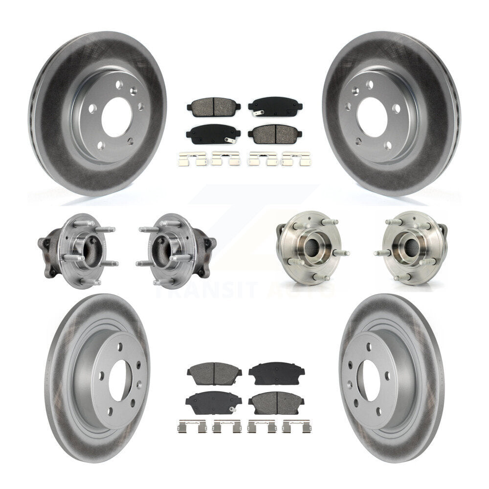 Kit de plaquettes de rotor de frein, roulement de moyeu avant et arrière (10 pièces) pour Chevrolet Vol 11-12