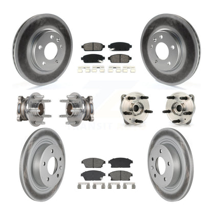 Kit de rotor et de plaquettes de frein revêtus de roulement de moyeu avant et arrière (10 pièces) pour Chevrolet Cruz