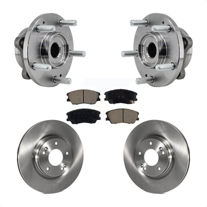 Kit de rotors de frein à disque et de plaquettes en céramique, ensemble de roulements de moyeu avant pour Kia Soul