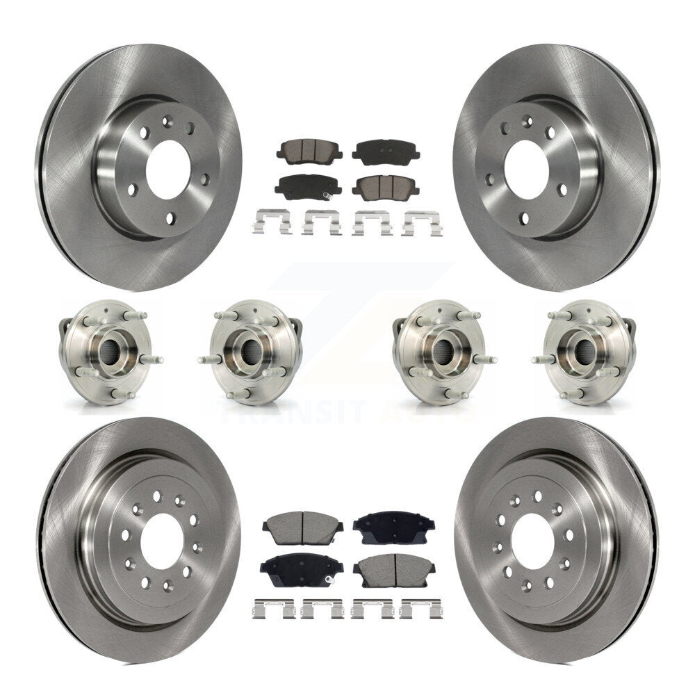 Kit de plaquettes de Rotor de frein, roulement de moyeu avant et arrière (10 pièces) pour Cadillac ATS AW 2013 – 2015