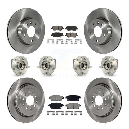Kit de plaquettes de Rotor de frein, roulement de moyeu avant et arrière (10 pièces) pour Cadillac ATS AW 2013 – 2015