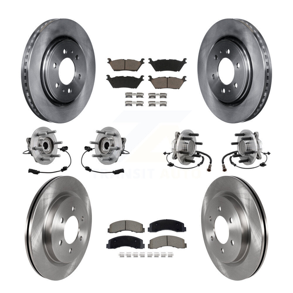 Kit de rotors et plaquettes de frein, roulement de moyeu avant et arrière (10 pièces) pour Ford Expedition Lincol