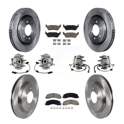 Kit de rotors et plaquettes de frein, roulement de moyeu avant et arrière (10 pièces) pour Ford Expedition Lincol
