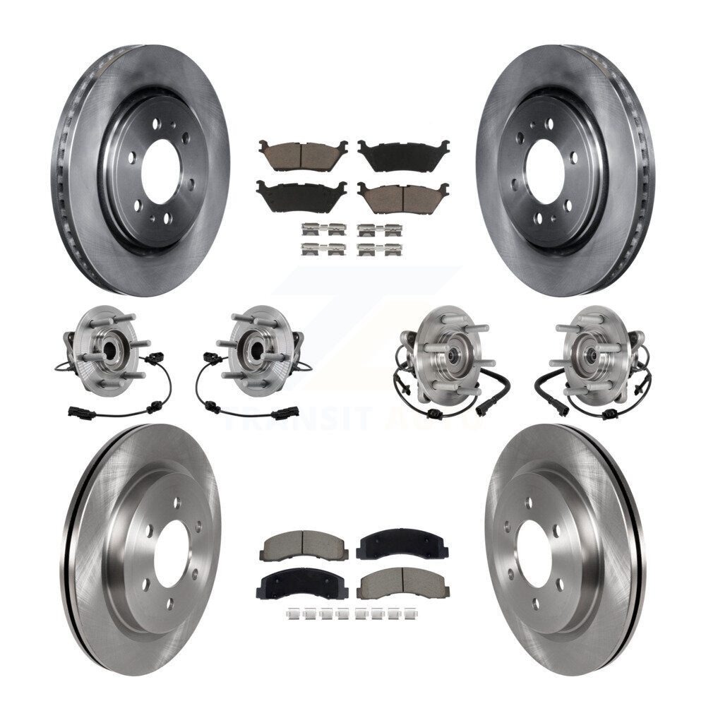 Kit de rotors et plaquettes de frein, roulement de moyeu avant et arrière (10 pièces) pour Ford Expedition Lincol