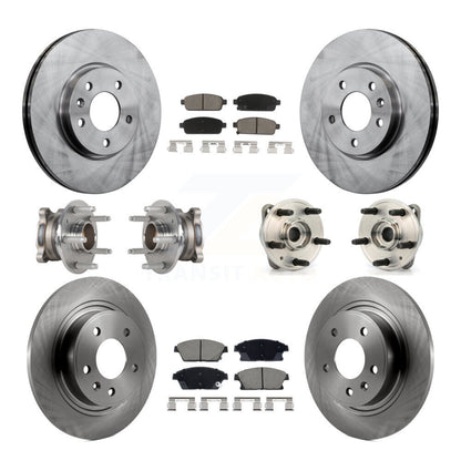 Kit de rotors et plaquettes de frein à disque, roulement de moyeu avant et arrière (10 pièces) pour Chevrolet Cruze
