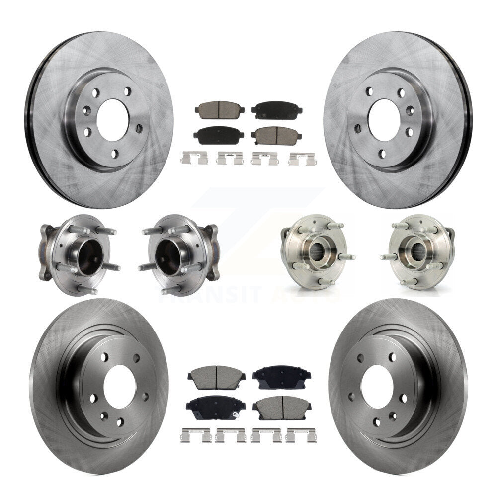 Kit de plaquettes de Rotor de frein, roulement de moyeu avant et arrière (10 pièces) pour Chevrolet Cruze Buick Vol