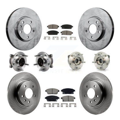 Kit de plaquettes de Rotor de frein, roulement de moyeu avant et arrière (10 pièces) pour Chevrolet Cruze Buick Vol