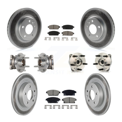 Kit de rotor et de plaquettes de frein revêtus de roulement de moyeu avant et arrière (10 pièces) pour Chevrolet Cruz