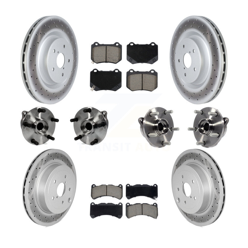 Kit de plaquettes de rotor de frein, roulement de moyeu avant et arrière (10 pièces) pour Subaru WRX ST 18-20