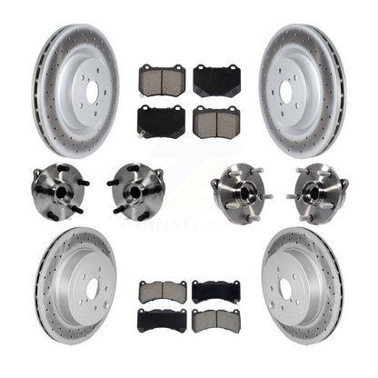 Kit de plaquettes de rotor de frein, roulement de moyeu avant et arrière (10 pièces) pour Subaru WRX ST 18-20