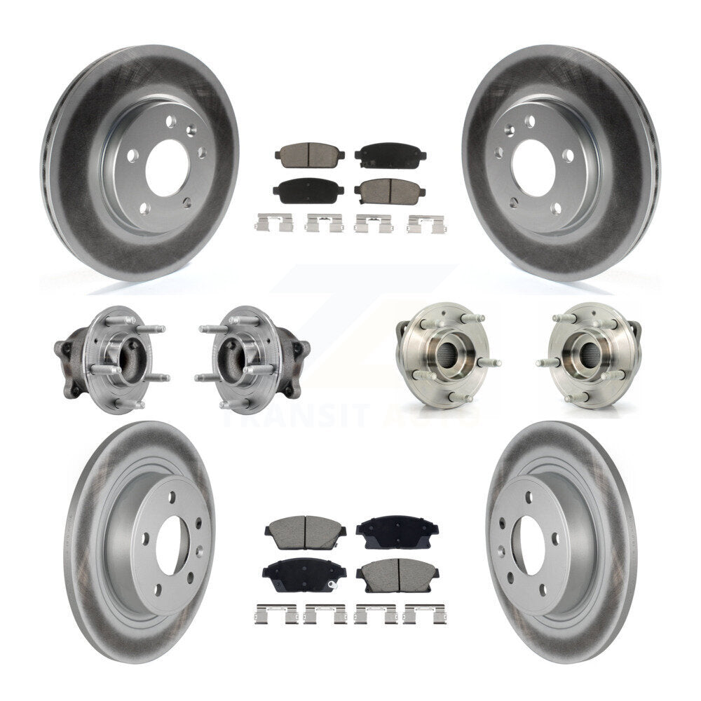 Kit de plaquettes de rotor de frein, roulement de moyeu avant et arrière (10 pièces) pour Chevrolet Vol 11-12