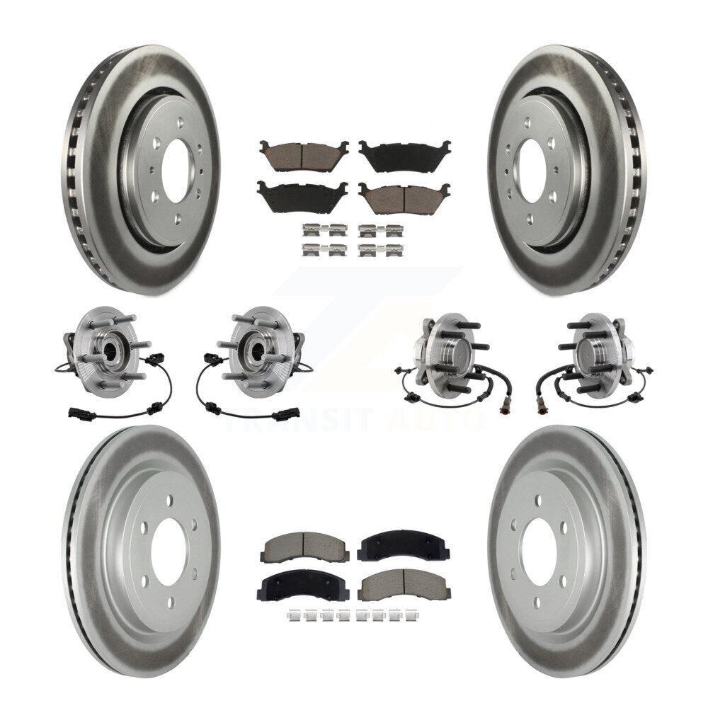 Kit de plaquettes de Rotor de frein revêtues de roulement de moyeu avant et arrière (10 pièces) pour Ford Expedition RW