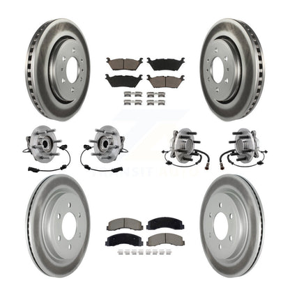 Kit de plaquettes de Rotor de frein revêtues de roulement de moyeu avant et arrière (10 pièces) pour Ford Expedition RW