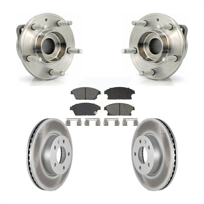 Ensemble de roulement de moyeu avant, Rotor de frein à disque revêtu et Kit de plaquettes pour Cadillac AT