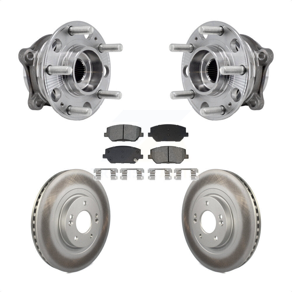 Kit de plaquettes de Rotor de frein à disque revêtu de roulement de moyeu avant, pour Hyundai Santa F 2019 – 2020