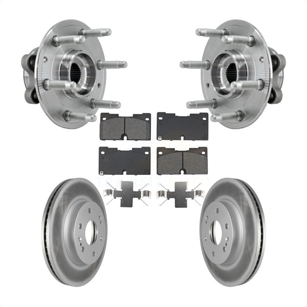 Kit de plaquettes de Rotor de frein enduit de roulement de moyeu avant, pour Chevrolet GMC Silverado 1500 X