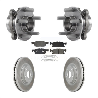 Ensemble de roulement de moyeu avant, Rotor de frein et plaquettes revêtus, Kit pour Lincoln Continenta