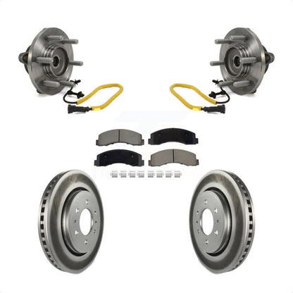 Kit de rotors et plaquettes de frein à disque enduits d'assemblage de roulement de moyeu avant pour Ford F-150