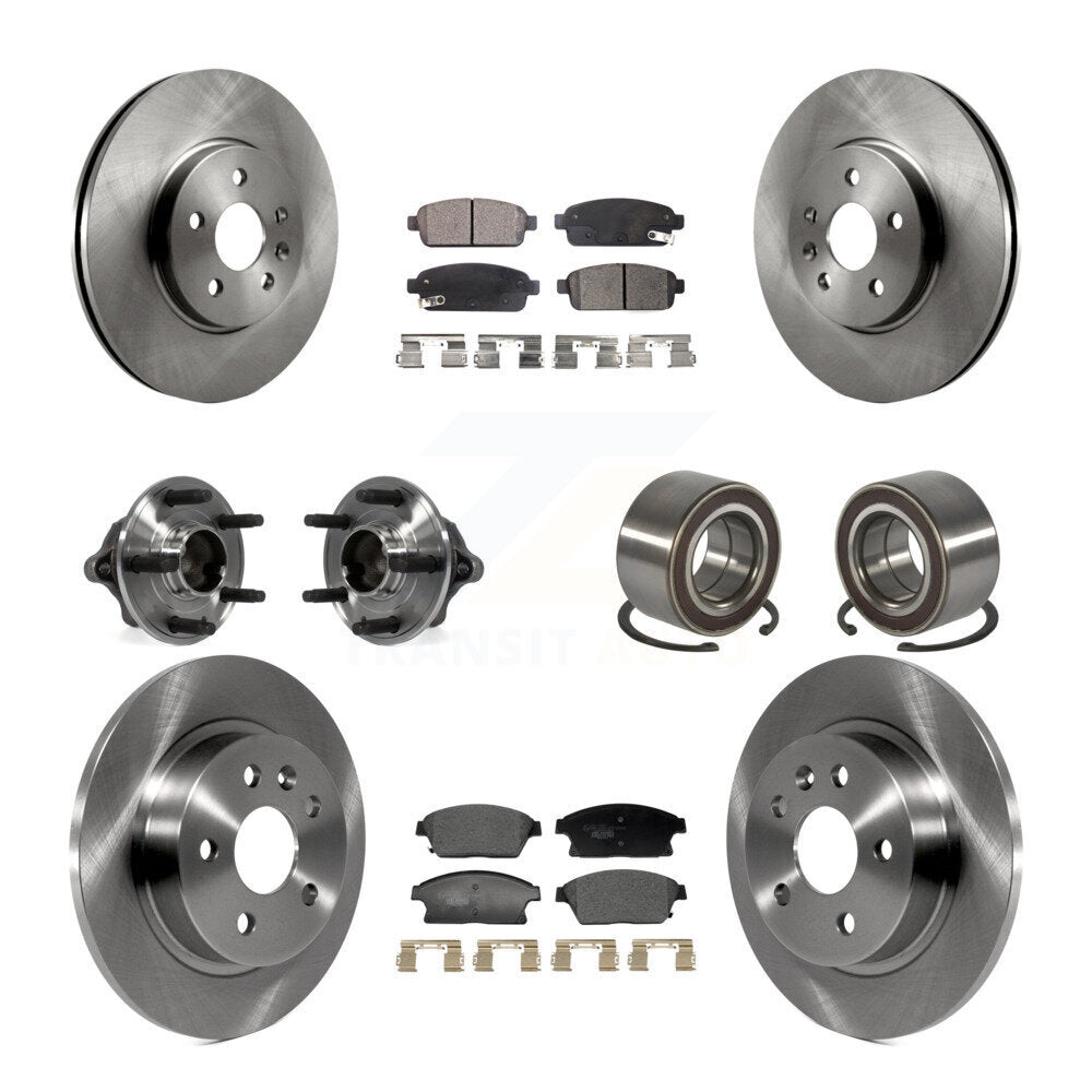 Kit de Rotor et de plaquettes de frein, roulement de moyeu avant et arrière (10 pièces) pour Chevrolet Trax Buick FW