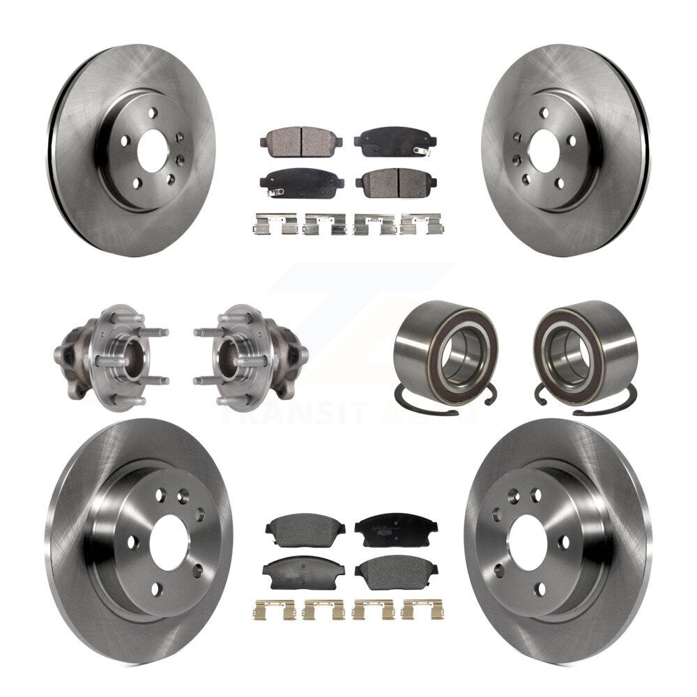 Kit de plaquettes de Rotor de frein, roulement de moyeu avant et arrière (10 pièces) pour Buick Encore Chevrolet FW