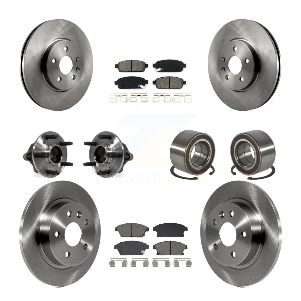 Kit de Rotor et de plaquettes de frein, roulement de moyeu avant et arrière (10 pièces) pour Chevrolet Trax Buick FW