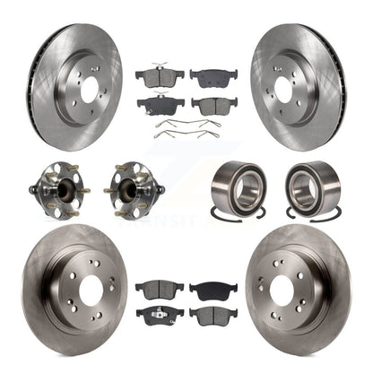 Kit de rotors et plaquettes de frein à disque, roulements de moyeu avant et arrière (10 pièces) pour Honda Accord