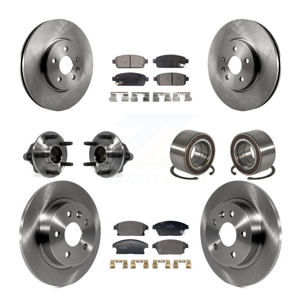 Kit de Rotor et de plaquettes de frein, roulement de moyeu avant et arrière (10 pièces) pour Chevrolet Trax Buick FW