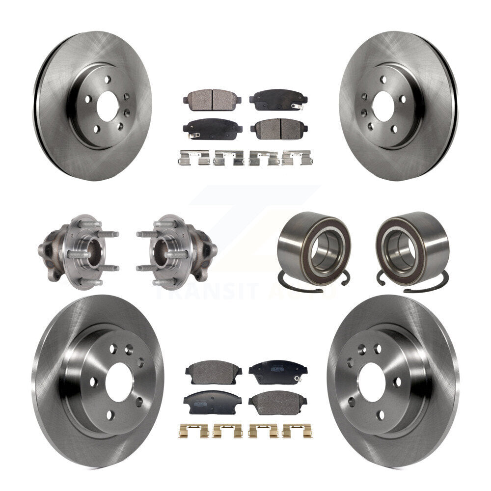 Kit de plaquettes de Rotor de frein, roulement de moyeu avant et arrière (10 pièces) pour Buick Encore Chevrolet FW