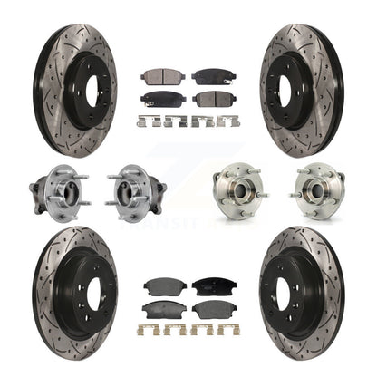 Kit de plaquettes de rotor de frein, roulement de moyeu avant et arrière (10 pièces) pour Chevrolet Vol 11-12