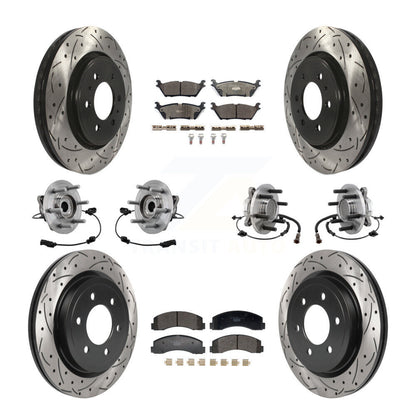 Kit de plaquettes de Rotor de frein revêtues de roulement de moyeu avant et arrière (10 pièces) pour Ford Expedition RW