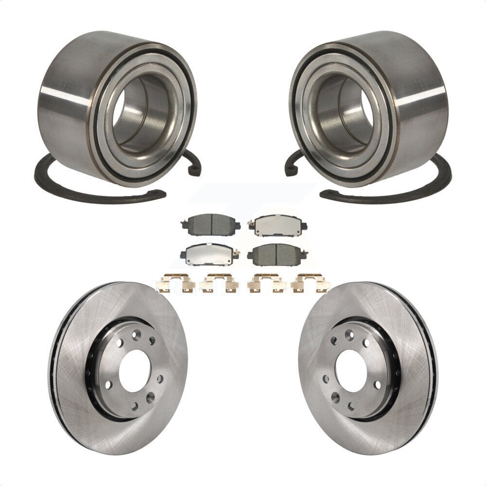 Kit de rotors de frein à disque et de plaquettes en céramique, roulement de roue avant, pour Nissan kick
