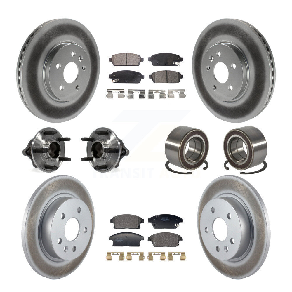 Kit de plaquettes de rotor de frein, roulement de moyeu avant et arrière (10 pièces) pour Chevrolet Trax Buic