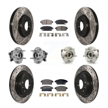 Kit de plaquettes de rotor de frein, roulement de moyeu avant et arrière (10 pièces) pour Chevrolet Vol 11-12