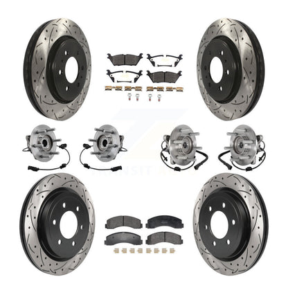 Kit de plaquettes de Rotor de frein revêtues de roulement de moyeu avant et arrière (10 pièces) pour Ford Expedition 4W
