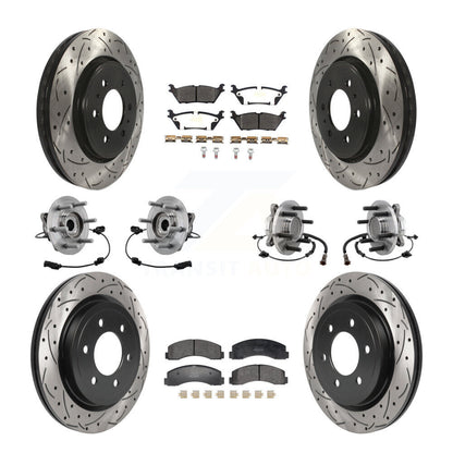 Kit de plaquettes de Rotor de frein revêtues de roulement de moyeu avant et arrière (10 pièces) pour Ford Expedition RW