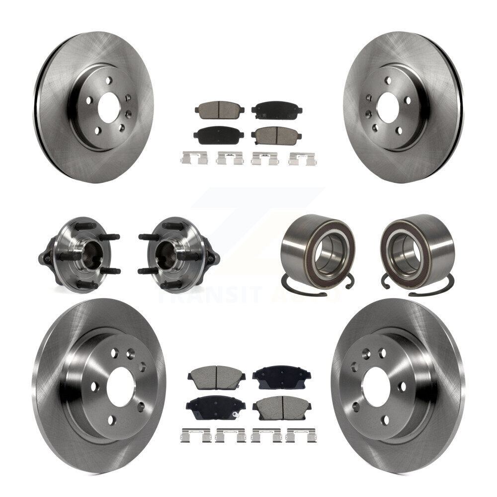 Kit de Rotor et de plaquettes de frein, roulement de moyeu avant et arrière (10 pièces) pour Chevrolet Trax Buick FW