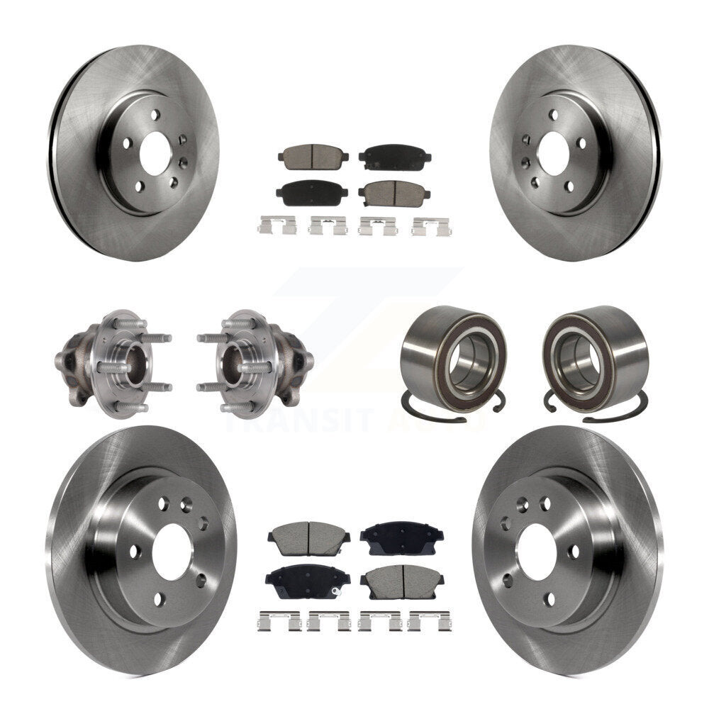 Kit de plaquettes de Rotor de frein, roulement de moyeu avant et arrière (10 pièces) pour Buick Encore Chevrolet FW